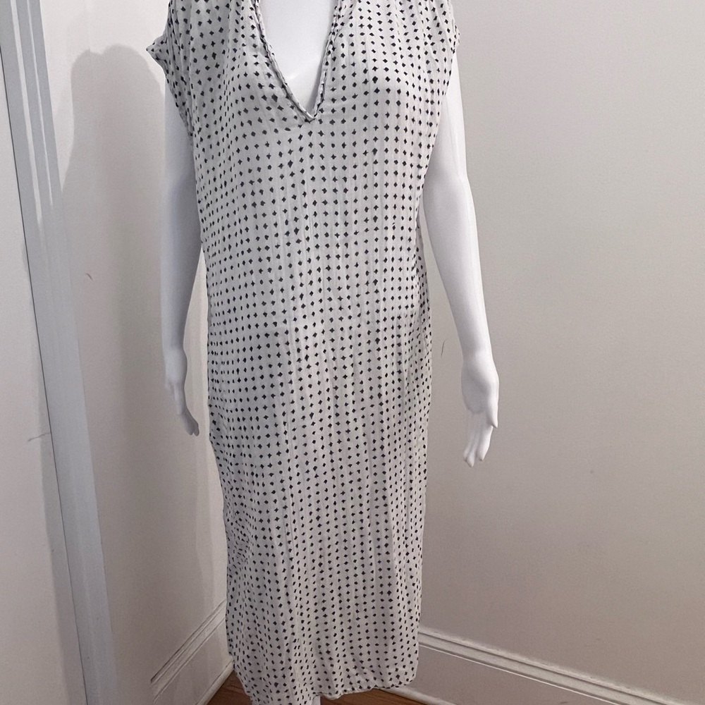 Chic White and Black Polka Dot Dress